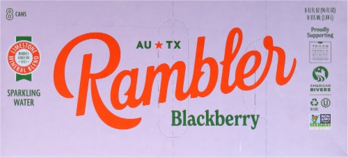 Rambler Blackberry Sparkling Water Cans Perspective: top
