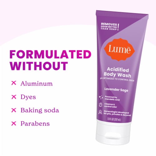 Lume 24-Hour Odor Control Acidified Body Wash - Lavender Sage Perspective: top