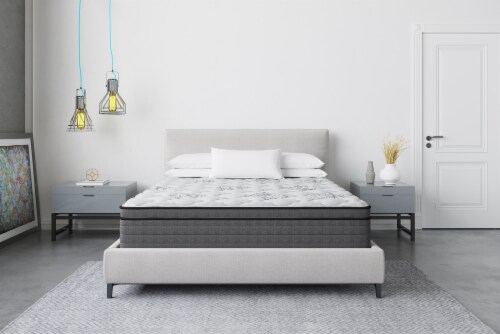 California King Size Garfield Euro Pillow Top Hybrid Mattress Perspective: top
