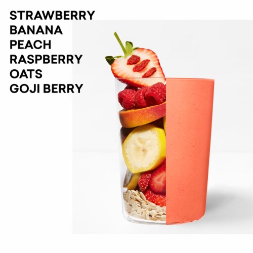 Daily Harvest Strawberry + Peach Smoothie Perspective: top