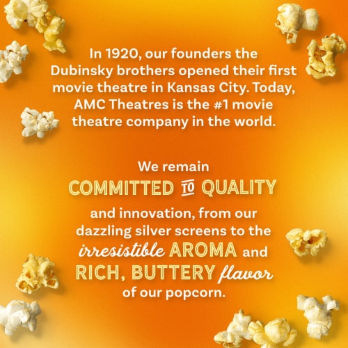 AMC Theatres Perfectly Popcorn™ Extra Butter Ready to Eat Movie Theatre Popcorn Perspective: top