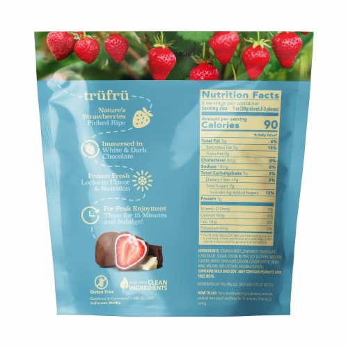 Tru Fru Strawberries Hyper-Chilled in White & Dark Chocolate Perspective: top