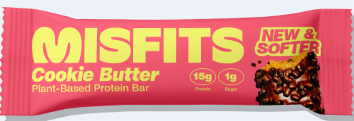 Misfits Cookie Butter Plant-Based Protein Bar Perspective: top