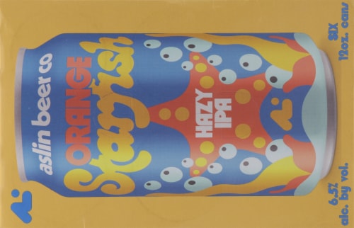 Aslin Beer Co Orange Starfish Hazy IPA Perspective: top