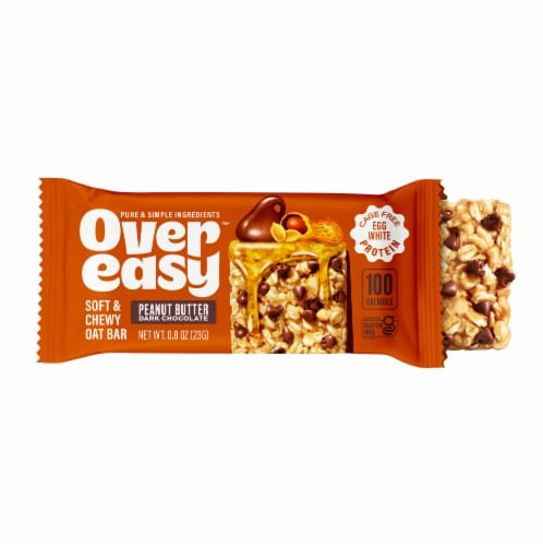 Over Easy™ Peanut Butter Dark Chocolate Soft & Chewy Oat Bars Perspective: top