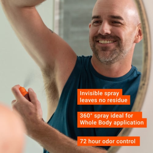 Mando Whole Body Men’s Deodorant - Invisible Spray Deodorant - Aluminum Free - Clover Woods Perspective: top