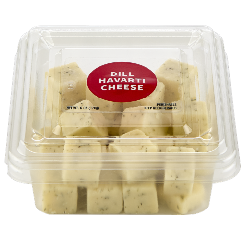 Upper Cut Cubed Dill Havarti Cheese Perspective: top