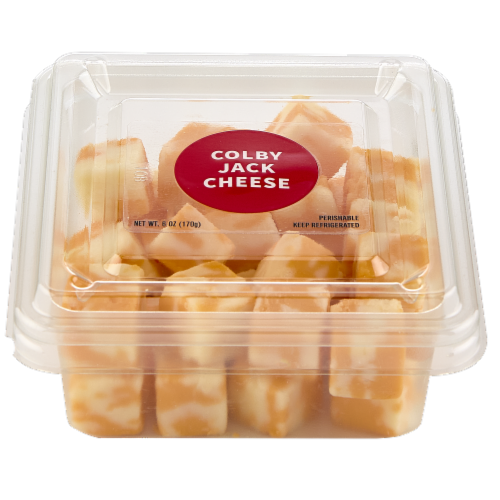 Upper Cut Cubed Colby Jack Cheese Perspective: top