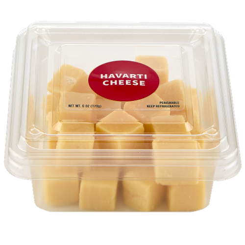 Upper Cut Cubed Havarti Cheese Perspective: top