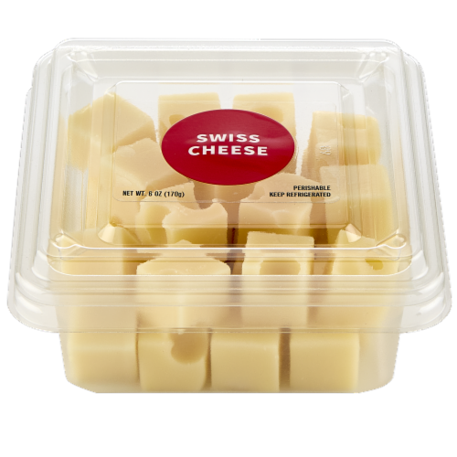 Upper Cut Cubed Swiss Cheese Perspective: top