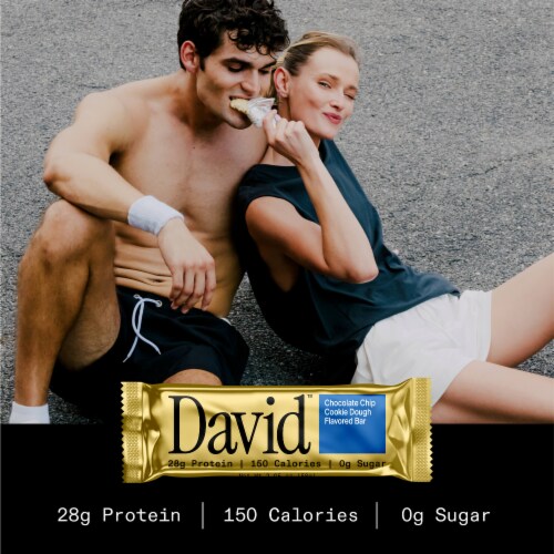 David™ Chocolate Chip Cookie Dough Protein Bar Perspective: top