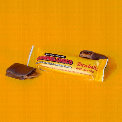 Barebells Soft Caramel Choco Protein Bar Perspective: top