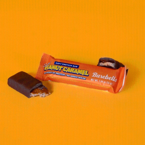 Barebells Salted Peanut Caramel Soft Protein Bar Perspective: top