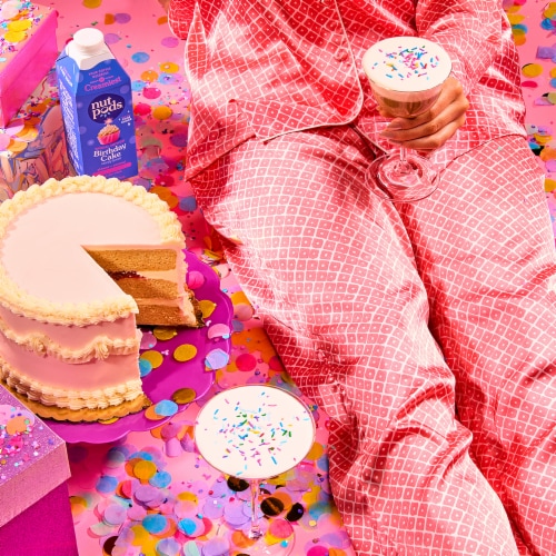 nutpods® Non Dairy Birthday Cake made with Almonds and Coconuts Coffee Creamer Perspective: top