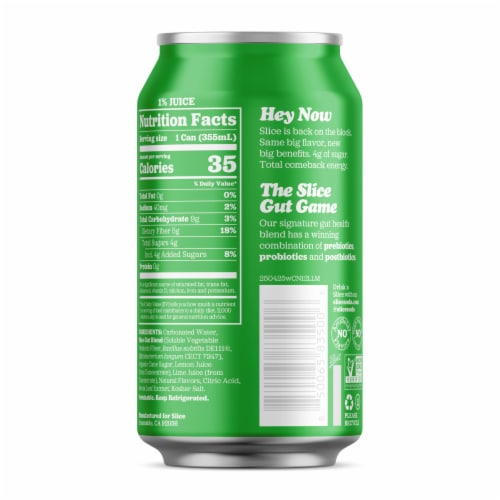 Slice Lemon Lime Healthy Soda Perspective: top