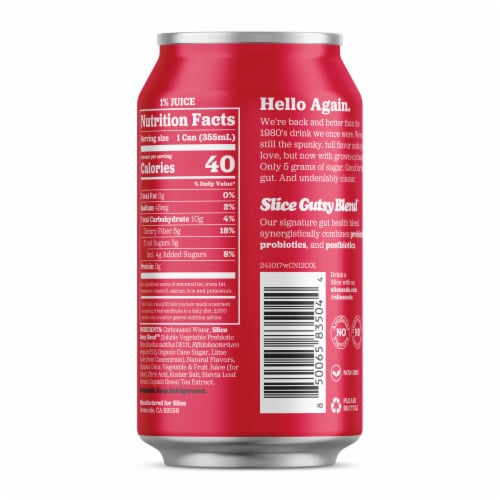 Slice Classic Cola Healthy Soda Perspective: top