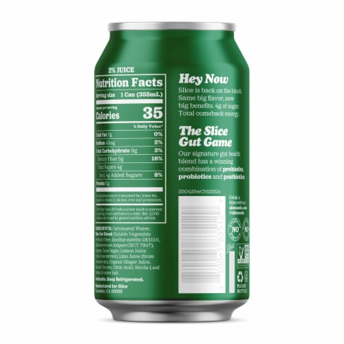 Slice Ginger Ale Healthy Soda Perspective: top