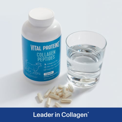 Vital Proteins Collagen Peptides Skin, Hair, Nail & Joint Support, Capsules, 6 g Collagen per Day Perspective: top