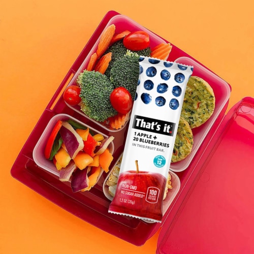 That's It® Apple and Blueberry Fruit Bars Perspective: top