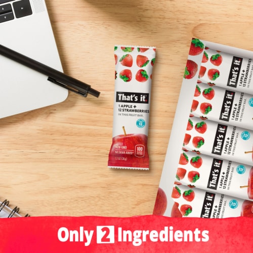 That's It® Apple and Strawberry Fruit Bars Perspective: top