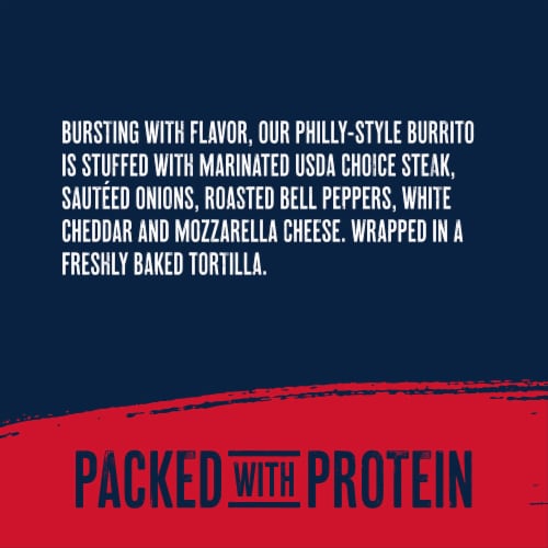 Red’s Steak & Cheddar Frozen Burrito Perspective: top