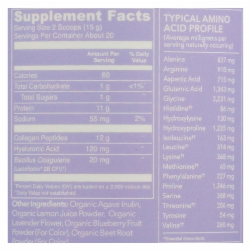 Vital Proteins Lavender Lemon Beauty Collagen Powder Perspective: top