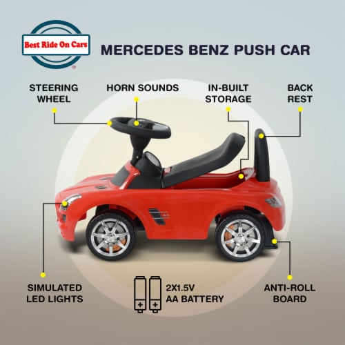 Mercedes benz ride on push car hotsell