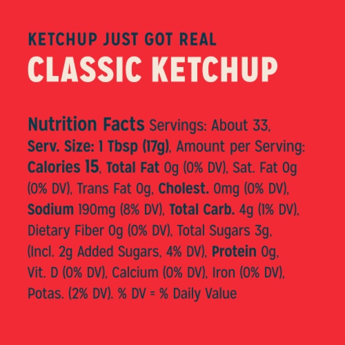 Sir Kensington's Vegan & Paleo Classic Ketchup Gluten-Free Condiment Perspective: top