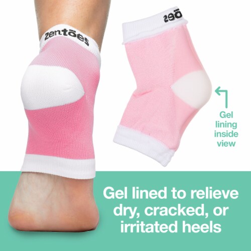 ZenToes Moisturizing Heel Socks to Treat Dry Cracked Heels Regular Cotton Fit Select Color Regular QFC