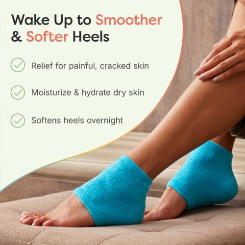 ZenToes Moisturizing Heel Socks to Treat Dry Cracked Heels Regular Fuzzy Fit Select Colors Regular QFC