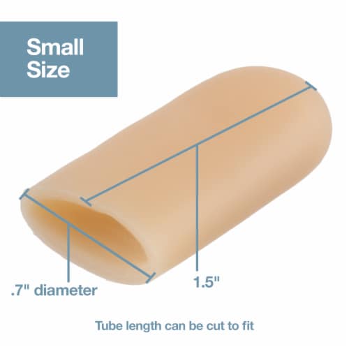 ZenToes 6 Pack Gel Toe Caps - Cushions and Protects Toes from Rubbing - (Small, Beige) Perspective: top