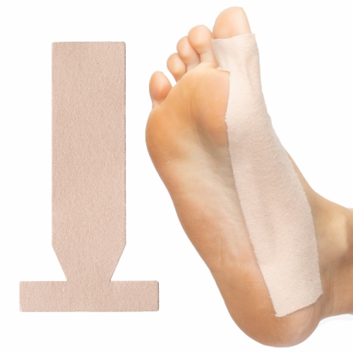 ZenToes Turf Toe T-Strap Moleskin Splint Adhesive Straightener for Big Toe Injuries - 10 Pack Perspective: top