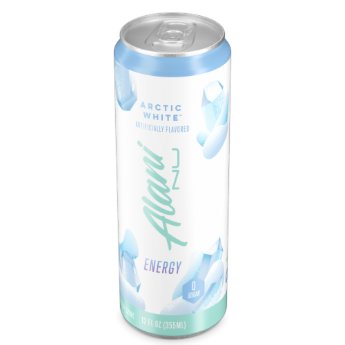 Alani NU Arctic White™ Energy Drink Can Perspective: top