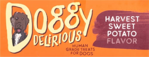 Doggy Delirious Harvest Sweet Potato Flavor Dog Treats, 16 oz box, case pack = 6 Perspective: top