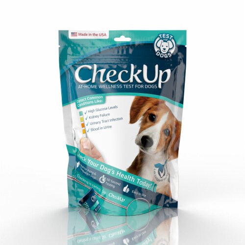 Coastline Global CheckUp At Home Wellness Test for Dogs 3  x 7  x 8.5 Perspective: top