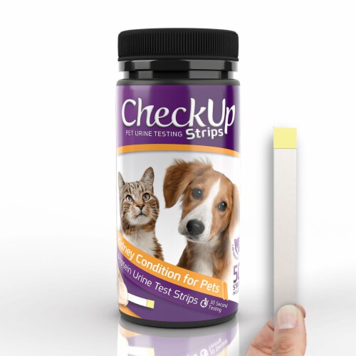 Coastline Global CheckUp Dog and Cat Urine Testing Strips for Detection of Kidney Condition Perspective: top