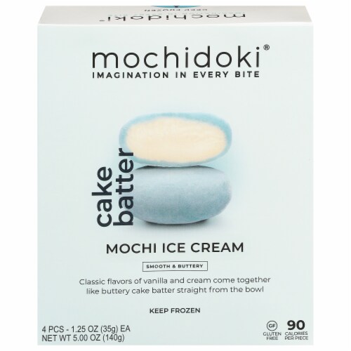 Mochidoki™ Cake Batter Ice Cream Mochi Perspective: top