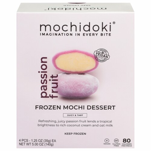 Mochidoki™ Vegan Passion Fruit Ice Cream Mochi Perspective: top