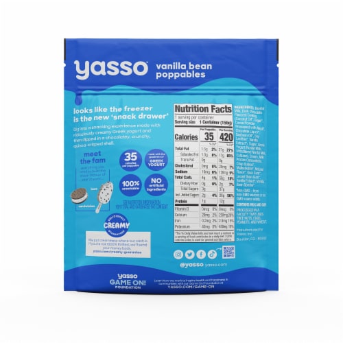 Yasso Vanilla Bean Frozen Greek Yogurt Poppables Perspective: top