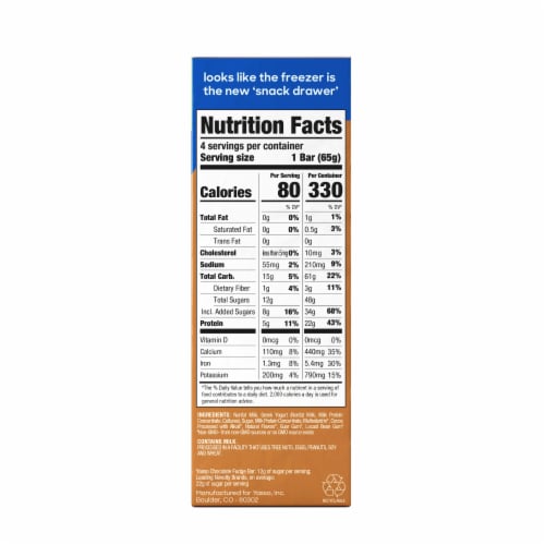 Yasso Frozen Greek Yogurt Chocolate Fudge Bars Perspective: top