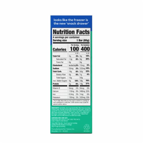 Yasso Mint Chocolate Chip Frozen Greek Yogurt Bars Perspective: top