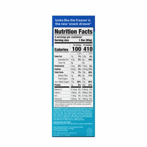 Yasso Fudge Brownie Frozen Greek Yogurt Bars Perspective: top