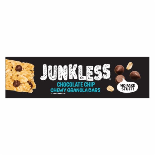 Junkless Chocolate Chip Chewy Granola Bars Perspective: top