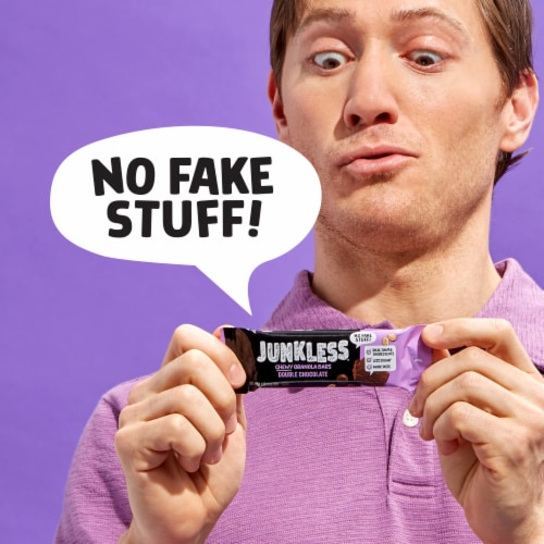 Junkless Double Chocolate Chewy Granola Bars Perspective: top