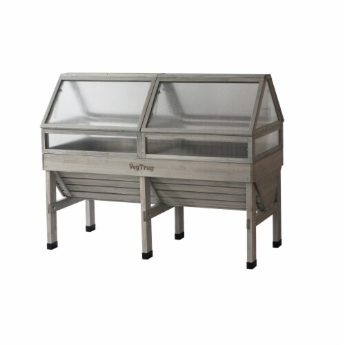 VegTrug Cold frame Greenhouse 1.8m Gray Wash FSC 100% Perspective: top