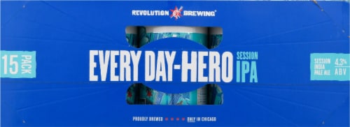 Revolution Brewing Every Day Hero Session IPA Perspective: top