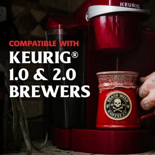 Death Wish Coffee Co.® Dark Roast K-Cup® Coffee Pods Perspective: top