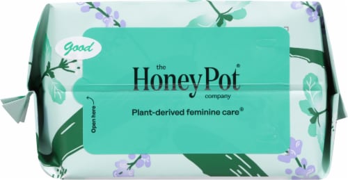 The Honey Pot® 100% Organic Cotton Cover Herbal Everyday Pantiliners Perspective: top
