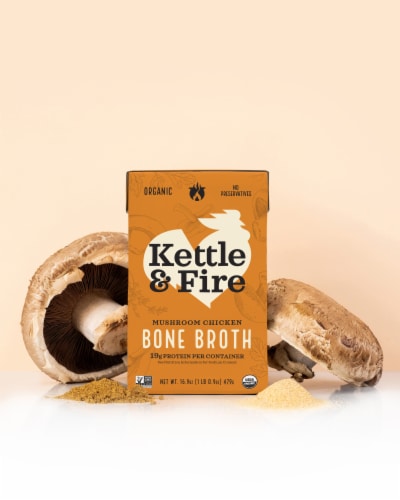 Kettle & Fire Mushroom Chicken Bone Broth Perspective: top