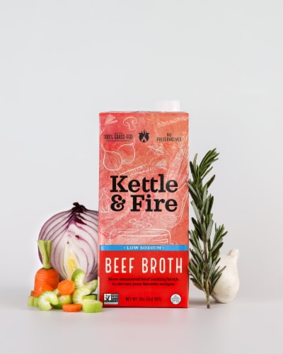 Kettle & Fire Low Sodium Beef Broth Perspective: top